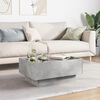 vidaXL Table basse avec LED gris b&eacute;ton 70x50x30 cm bois d'ing&eacute;nierie