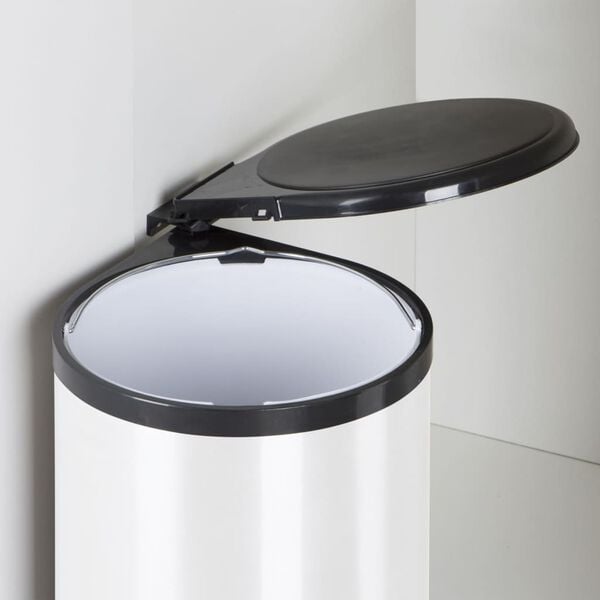 Practo Home Poubelle int&eacute;gr&eacute;e 14 L blanc et noir