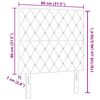 vidaXL T&ecirc;te de lit LED avec t&ecirc;te de lit Gris clair 80 cm Polyester