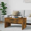 vidaXL Table basse Ch&ecirc;ne fum&eacute; 80x50,5x41,5 cm Bois d'ing&eacute;nierie