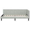vidaXL Cadre de lit d'angle Gris clair 90 cm x 190 cm Velours