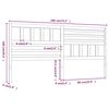 vidaXL T&ecirc;te de lit Blanc 186x4x100 cm Bois massif de pin