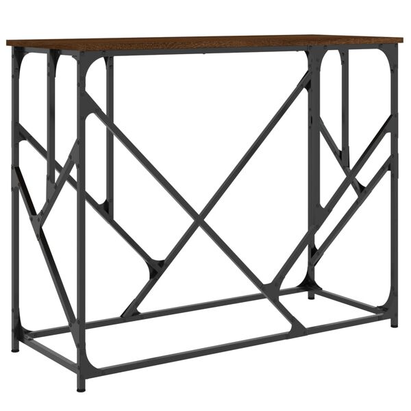 vidaXL Table console ch&ecirc;ne marron 100x40x80 cm bois d'ing&eacute;nierie