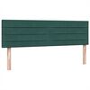 vidaXL Sommier &agrave; lattes de lit et matelas vert fonc&eacute; 140x220cm velours