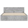 vidaXL Cadre de lit sans matelas gris b&eacute;ton 140x200 cm