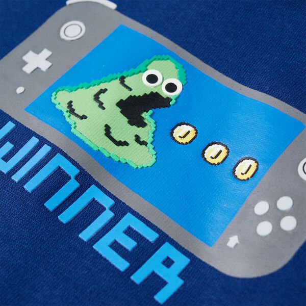 Sweatshirt &agrave; capuche pour enfant bleu fonc&eacute; 116