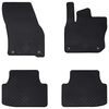vidaXL Tapis de voiture 4 pcs Noir Caoutchouc