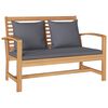 vidaXL Ensemble de canap&eacute; de jardin 4 pcs Naturel Bois de teck massif