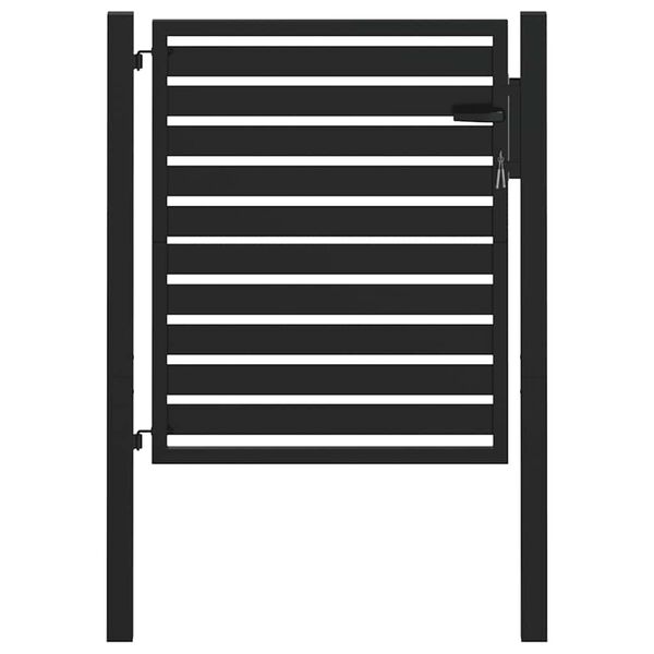 vidaXL Portail de jardin verrouillable noir 100x100 cm aluminium