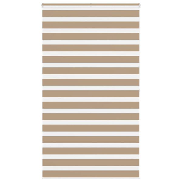 vidaXL Store z&egrave;bre marron sable largeur du tissu 115,9 cm polyester