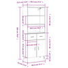 vidaXL Buffet haut Ch&ecirc;ne sonoma 69,5x34x180 cm Bois d'ing&eacute;nierie