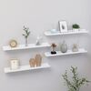 vidaXL &Eacute;tag&egrave;res murales 4 pcs Blanc 60x9x3 cm