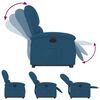 vidaXL Fauteuil inclinable &eacute;lectrique bleu velours