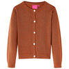 Cardigan pour enfants tricot&eacute; cognac 140
