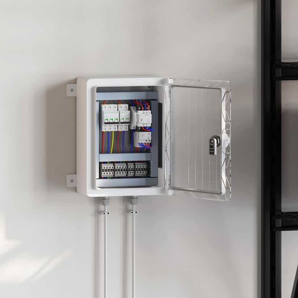 vidaXL Cabinet de Contrôle Gris 25 x 13 x 33 cm Plastic ABS