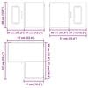 vidaXL Armoire de cuisine avec stockage Kalmar Blanc 57 x 57 x 40 cm