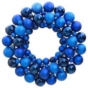 vidaXL Couronne de No&euml;l bleu 45 cm polystyr&egrave;ne