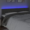 vidaXL Tête de lit à LED Gris foncé 200x7x78/88 cm Velours