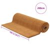 vidaXL Tapis de porte naturel 100x200 cm fibre de coco touffet&eacute;