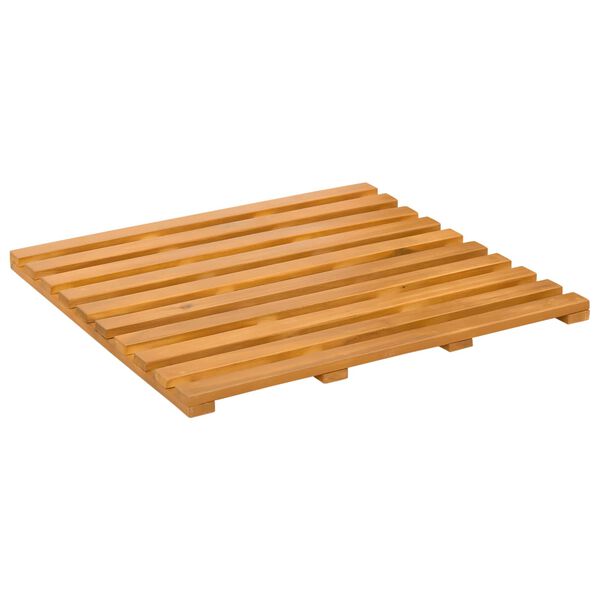 vidaXL Tapis de bain Uni Marron 100 x 53 cm bois