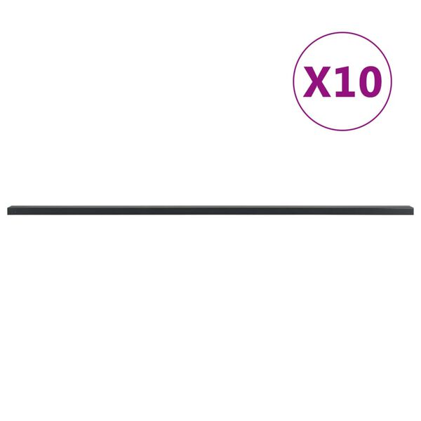 vidaXL Poteaux de cl&ocirc;ture de jardin 10 pcs gris 220 cm acier