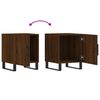 vidaXL Tables de chevet 2pcs ch&ecirc;ne marron 40x40x50cm bois d'ing&eacute;nierie