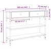 vidaXL Table console ch&ecirc;ne fum&eacute; 100x25x75 cm bois d'ing&eacute;nierie