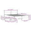 vidaXL Cadre de lit sans matelas cire marron 120x190cm bois pin massif