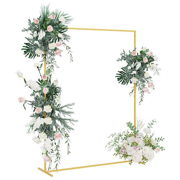 vidaXL Arche de mariage Dor&eacute; 150 x 49,5 x 200 cm Acier