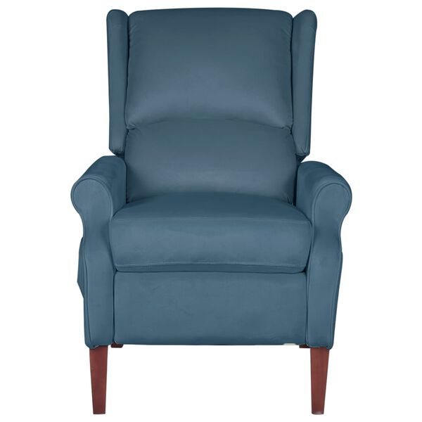 vidaXL Fauteuil inclinable Bleu Velours