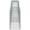 vidaXL Paniers à gabions arqués 2 pcs 400x50x80/100 cm Fer galvanisé
