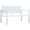 vidaXL Banc de jardin 120 cm PEHD Blanc Aspect de bois