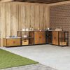 vidaXL Rangement de cuisine avec &eacute;tag&egrave;re Rouill&eacute; 90 x 50 x 92 cm Acier