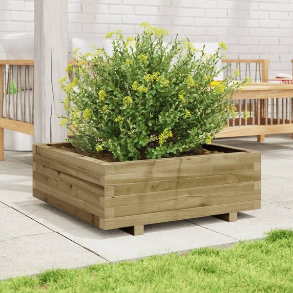 vidaXL Jardini&egrave;re 70x70x26,5 cm bois de pin impr&eacute;gn&eacute;