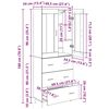 vidaXL Haut Armoire avec tiroir 2 pcs Ch&ecirc;ne noir Bois d'ing&eacute;nierie