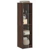 vidaXL Buffet avec portes en verre ch&ecirc;ne marron 35x37x142 cm