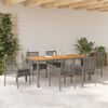 vidaXL Ensemble de salle &agrave; manger pour jardin 7 pcs Gris polyrotin