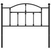 vidaXL T&ecirc;te de lit m&eacute;tal noir 100 cm