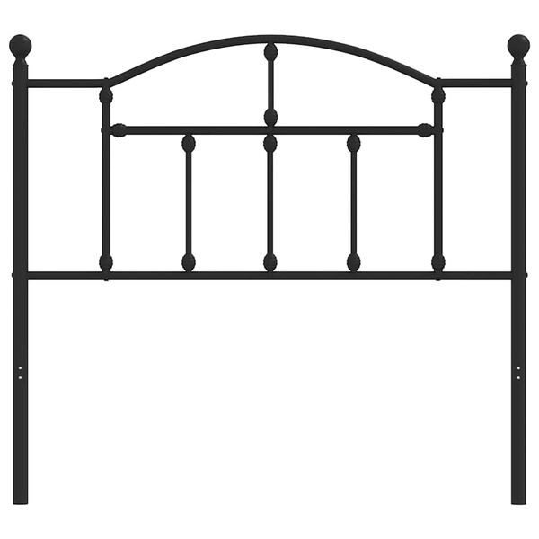vidaXL T&ecirc;te de lit m&eacute;tal noir 100 cm