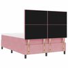 vidaXL Lit &agrave; ressort LED avec matelas Rose 160 x 200 cm Velours