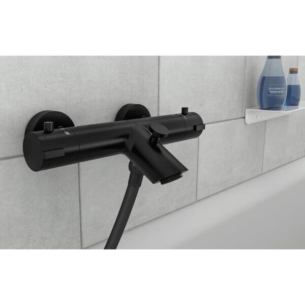 SCH&Uuml;TTE Mitigeur thermostatique de bain-douche LONDON noir mat