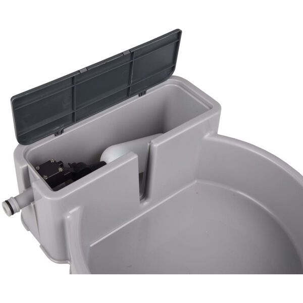 FLAMINGO Fontaine &agrave; eau pour d'ext&eacute;rieur pour chien Drava Gris 2,5 L