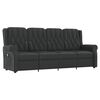vidaXL Fauteuil de massage inclinable 4places noir brillant similicuir