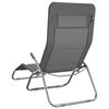 vidaXL Chaises longues pliables lot de 2 gris textil&egrave;ne et acier