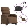 vidaXL Fauteuil inclinable de massage &eacute;lectrique Marron Tissu