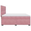 vidaXL Sommier &agrave; lattes de lit avec matelas Rose 180x200 cm Velours