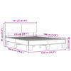 vidaXL Cadre de lit sans matelas ch&ecirc;ne sonoma 135x190 cm