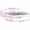 vidaXL Cadre de lit avec t&ecirc;te de lit Naturel 180 x 200 cm Pin massif