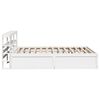 vidaXL Cadre de lit avec t&ecirc;te de lit blanc 140x200 cm bois pin massif