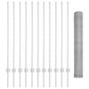 vidaXL Cl&ocirc;ture avec poteau Argent&eacute; 1,2 x 25 m Acier